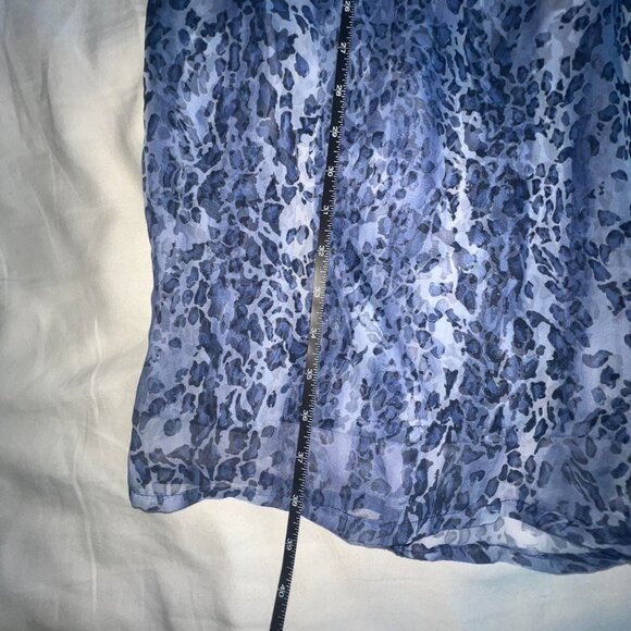 Vintage Blue and white floral print midi skirt - Picture 3 of 4